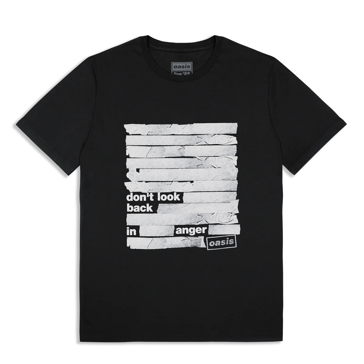 Don't Look Back In Anger Tape T-Shirt Black