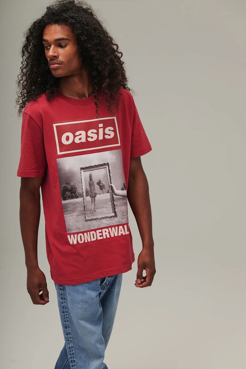 Wonderwall Cover T-Shirt Maroon — immagine 3