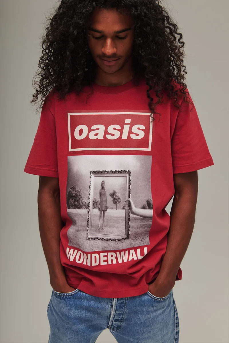 Wonderwall Cover T-Shirt Maroon — immagine 4