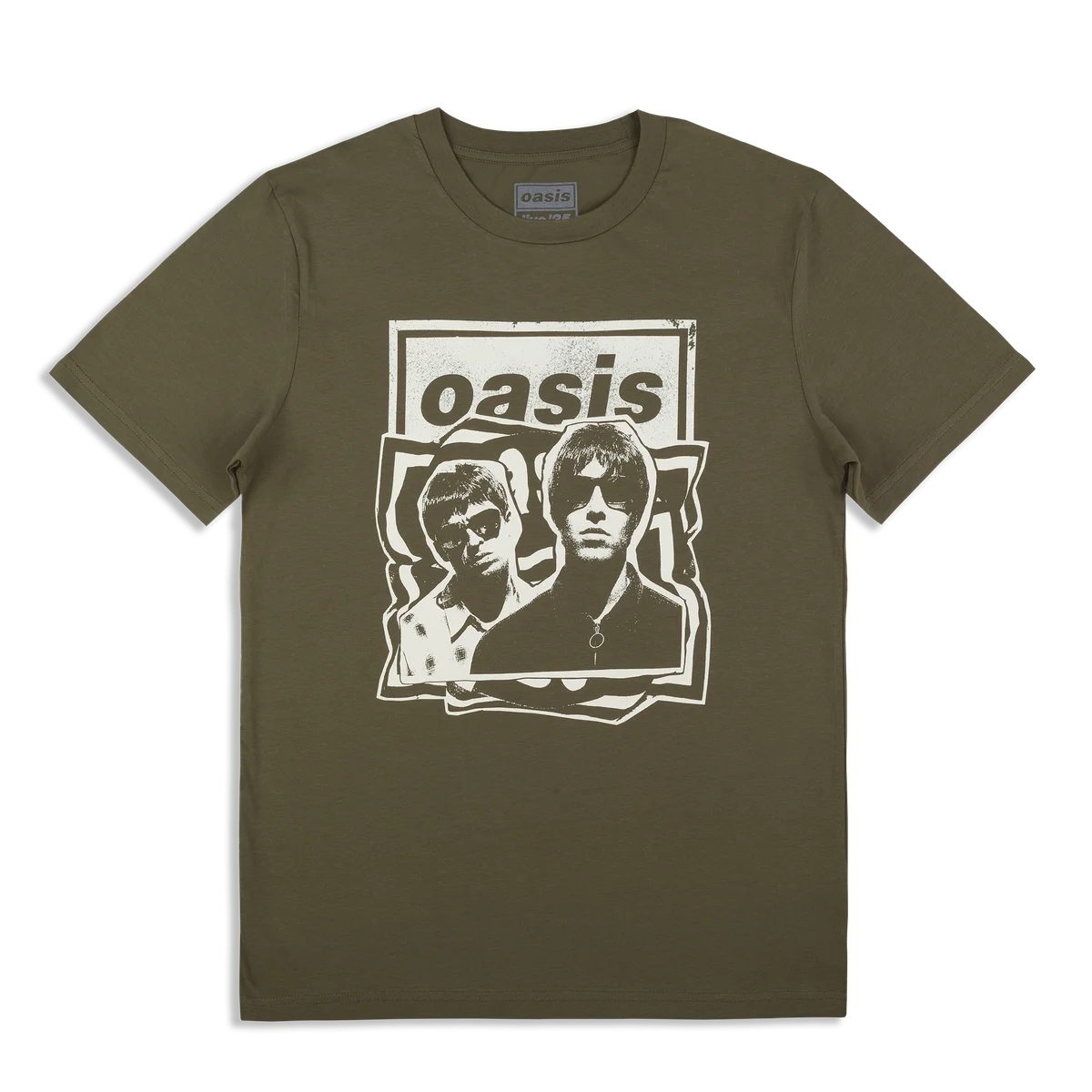 Paper Cut Out Photo T-Shirt Khaki