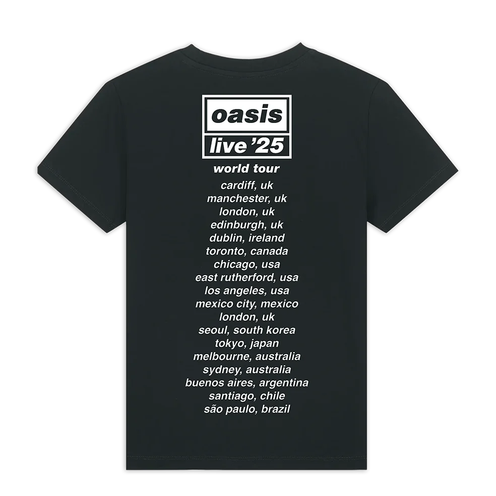 Wonderwall Live '25 World Kids Tour T-Shirt Black — immagine 2